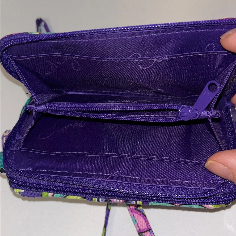 Vera Bradley All in One Crossbody Wristlet Multi Colored Quilted Wallet
